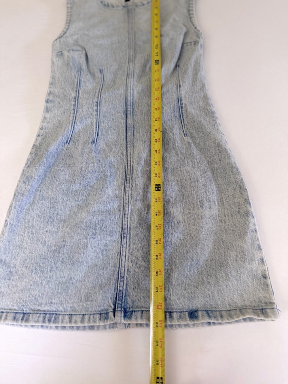 Abercrombie & Fitch Shell Denim Light Wash Mini Dress XS - Picture 12 of 14